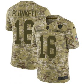 Wholesale Cheap Nike Raiders #16 Jim Plunkett Camo Youth Stitched NFL Limited 2018 Salute to Service Jersey