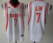 Wholesale Cheap Houston Rockets #7 Jeremy Lin White Swingman Jersey