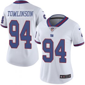 Wholesale Cheap Nike Giants #94 Dalvin Tomlinson White Women\'s Stitched NFL Limited Rush Jersey