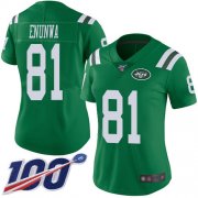 Wholesale Cheap Nike Jets #81 Quincy Enunwa Green Women's Stitched NFL Limited Rush 100th Season Jersey