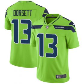 Wholesale Cheap Nike Seahawks #13 Phillip Dorsett Green Men\'s Stitched NFL Limited Rush Jersey