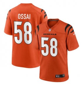 Wholesale Cheap Men\'s Cincinnati Bengals #58 Joseph Ossai Orange Football Stitched Game Jersey