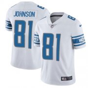 Wholesale Cheap Nike Lions #81 Calvin Johnson White Men's Stitched NFL Vapor Untouchable Limited Jersey