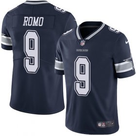 Wholesale Cheap Nike Cowboys #9 Tony Romo Navy Blue Team Color Men\'s Stitched NFL Vapor Untouchable Limited Jersey