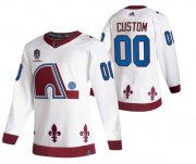 Wholesale Cheap Men's Colorado Avalanche Avtive Player Custom 2022 White Stanley Cup Champions Patch Stitched Jersey