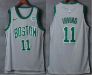 Wholesale Cheap Men's Boston Celtics #11 Kyrie Irving Grey 2017-2018 Nike Authentic General Electric Stitched NBA Jersey