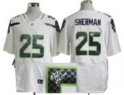 Wholesale Cheap Nike Seahawks #25 Richard Sherman White Men's Stitched NFL Elite Autographed Jersey