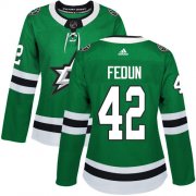 Cheap Adidas Stars #42 Taylor Fedun Green Home Authentic Women's Stitched NHL Jersey