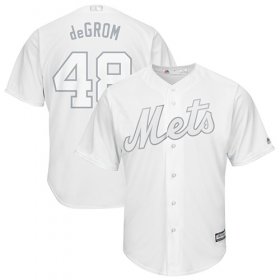 Wholesale Cheap Mets #48 Jacob DeGrom White \"deGrom\" Players Weekend Cool Base Stitched MLB Jersey