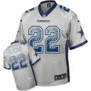 Wholesale Cheap Nike Cowboys #22 Emmitt Smith Grey Men's Stitched NFL Elite Drift Fashion Jersey