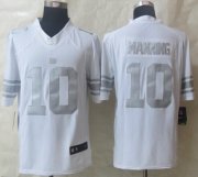 Wholesale Cheap Nike Giants #10 Eli Manning White Men's Stitched NFL Limited Platinum Jersey