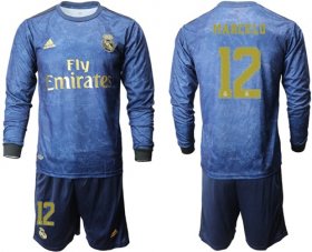 Wholesale Cheap Real Madrid #12 Marcelo Away Long Sleeves Soccer Club Jersey