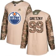 Wholesale Cheap Adidas Oilers #99 Wayne Gretzky Camo Authentic 2017 Veterans Day Stitched Youth NHL Jersey