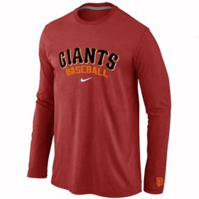 Wholesale Cheap San Francisco Giants Long Sleeve MLB T-Shirt Red