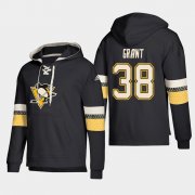 Wholesale Cheap Pittsburgh Penguins #38 Derek Grant Black adidas Lace-Up Pullover Hoodie