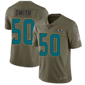 Wholesale Cheap Nike Jaguars #50 Telvin Smith Olive Youth Stitched NFL Limited 2017 Salute to Service Jersey