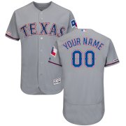 Wholesale Cheap Texas Rangers Majestic Road Flex Base Authentic Collection Custom Jersey Gray