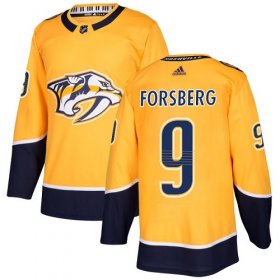 Wholesale Cheap Adidas Predators #9 Filip Forsberg Yellow Home Authentic Stitched NHL Jersey