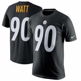Wholesale Cheap Pittsburgh Steelers #90 T.J. Watt Nike Player Pride Name & Number T-Shirt Black