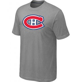 Wholesale Cheap Montreal Canadiens Big & Tall Logo Grey NHL T-Shirt