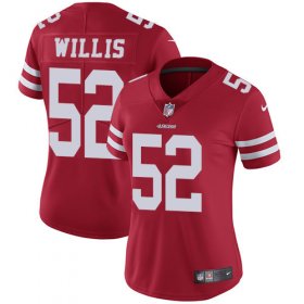 Wholesale Cheap Nike 49ers #52 Patrick Willis Red Team Color Women\'s Stitched NFL Vapor Untouchable Limited Jersey
