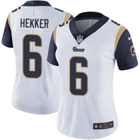 Wholesale Cheap Nike Rams #6 Johnny Hekker White Women\'s Stitched NFL Vapor Untouchable Limited Jersey