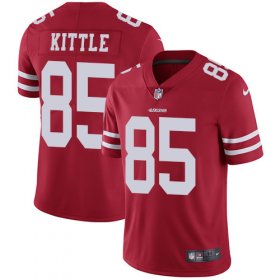 Wholesale Cheap Nike 49ers #85 George Kittle Red Team Color Men\'s Stitched NFL Vapor Untouchable Limited Jersey