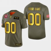 Wholesale Cheap Nike 49ers Custom Men's Olive Gold 2019 Salute to Service NFL 100 Limited Jersey