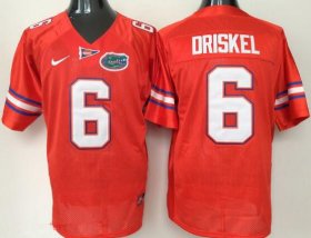 Wholesale Cheap Men\'s Florida Gators #6 Jeff Driskel Orange Stitched NCAA Nike College Football Jersey