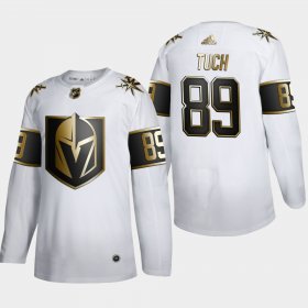 Wholesale Cheap Vegas Golden Knights #89 Alex Tuch Men\'s Adidas White Golden Edition Limited Stitched NHL Jersey