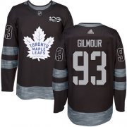 Wholesale Cheap Adidas Maple Leafs #93 Doug Gilmour Black 1917-2017 100th Anniversary Stitched NHL Jersey