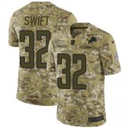 Wholesale Cheap Nike Lions #32 D'Andre Swift Camo Men's Stitched NFL Limited 2018 Salute To Service Jersey