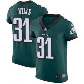 Wholesale Cheap Nike Eagles #31 Jalen Mills Midnight Green Team Color Men\'s Stitched NFL Vapor Untouchable Elite Jersey