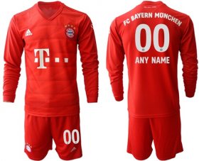 Wholesale Cheap Bayern Munchen Personalized Home Long Sleeves Soccer Club Jersey