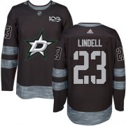 Wholesale Cheap Adidas Stars #23 Esa Lindell Black 1917-2017 100th Anniversary Stitched NHL Jersey