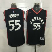 Wholesale Cheap Men's Toronto Raptors #55 Delon Wright Black With Red New NBA Rev 30 Swingman Jersey