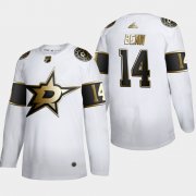 Wholesale Cheap Dallas Stars #14 Jamie Benn Men's Adidas White Golden Edition Limited Stitched NHL Jersey