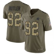 Wholesale Cheap Nike Panthers #92 Vernon Butler Olive/Camo Men's Stitched NFL Limited 2017 Salute To Service Jersey
