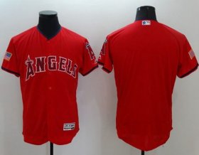 Wholesale Cheap Angels of Anaheim Blank Red Fashion Stars & Stripes Flexbase Authentic Stitched MLB Jersey