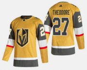 Wholesale Cheap Men's Vegas Golden Knights #27 Shea Theodore Gold 2020-21 Alternate Stitched Adidas Jersey