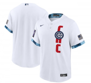 Wholesale Cheap Men's Chicago Cubs Blank 2021 White All-Star Cool Base Stitched MLB Jersey
