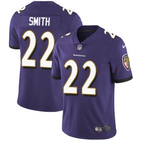 Wholesale Cheap Nike Ravens #22 Jimmy Smith Purple Team Color Men\'s Stitched NFL Vapor Untouchable Limited Jersey