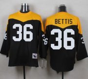 Wholesale Cheap Mitchell And Ness 1967 Steelers #36 Jerome Bettis Black/Yelllow Throwback Men's Stitched NFL Jersey