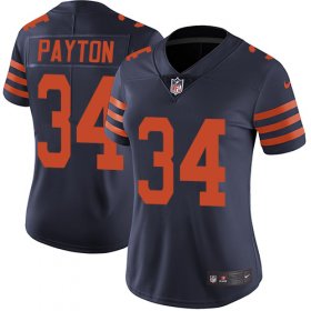 Wholesale Cheap Nike Bears #34 Walter Payton Navy Blue Alternate Women\'s Stitched NFL Vapor Untouchable Limited Jersey