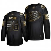 Wholesale Cheap Adidas Ducks #36 John Gibson Men's 2019 Black Golden Edition Authentic Stitched NHL Jersey