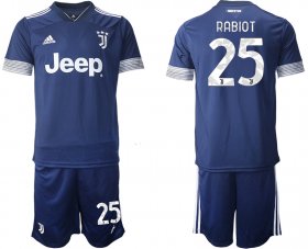 Wholesale Cheap Men 2020-2021 club Juventus away 25 blue Soccer Jerseys