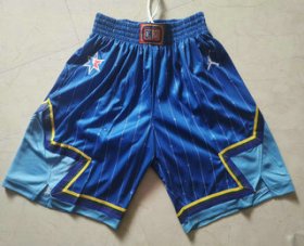 Wholesale Cheap Men\'s Blue Jordan Brand 2020 All-Star Game Swingman Stitched NBA Shorts