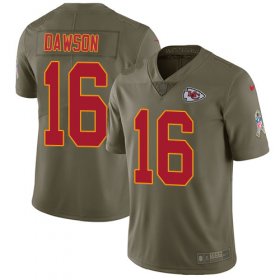 Wholesale Cheap Nike Chiefs #16 Len Dawson Olive Men\'s Stitched NFL Limited 2017 Salute to Service Jersey