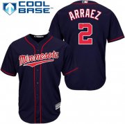 Wholesale Cheap Twins #2 Luis Arraez Navy Blue Cool Base Stitched MLB Jersey