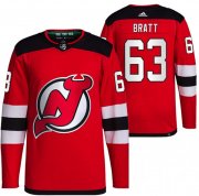 Wholesale Cheap Men's New Jersey Devils #63 Jesper Bratt Red Stitched Jersey